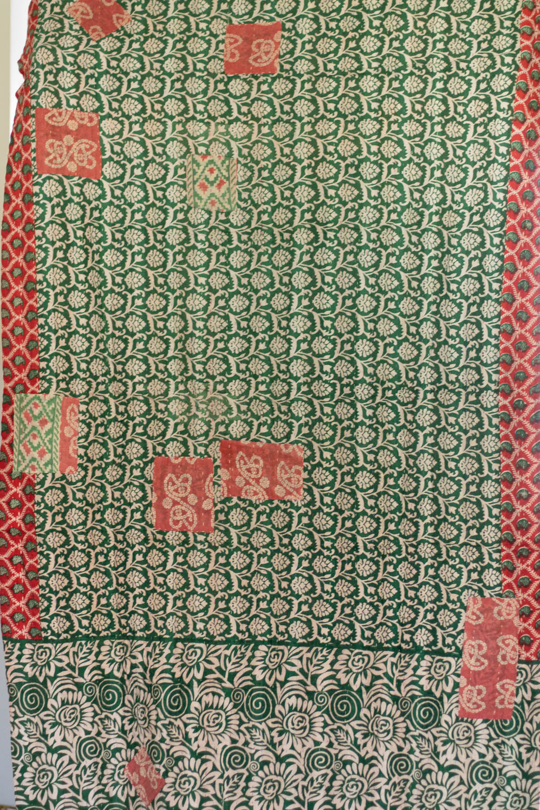 Glad Tidings Kantha Christmas Throw