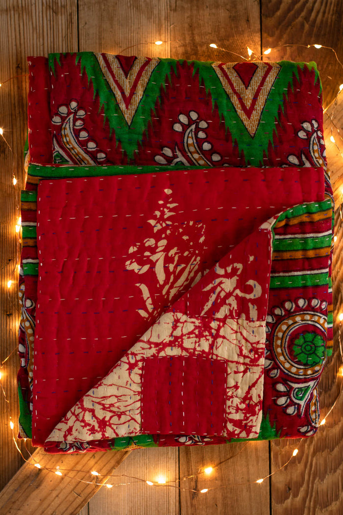 Kantha Holiday Throw