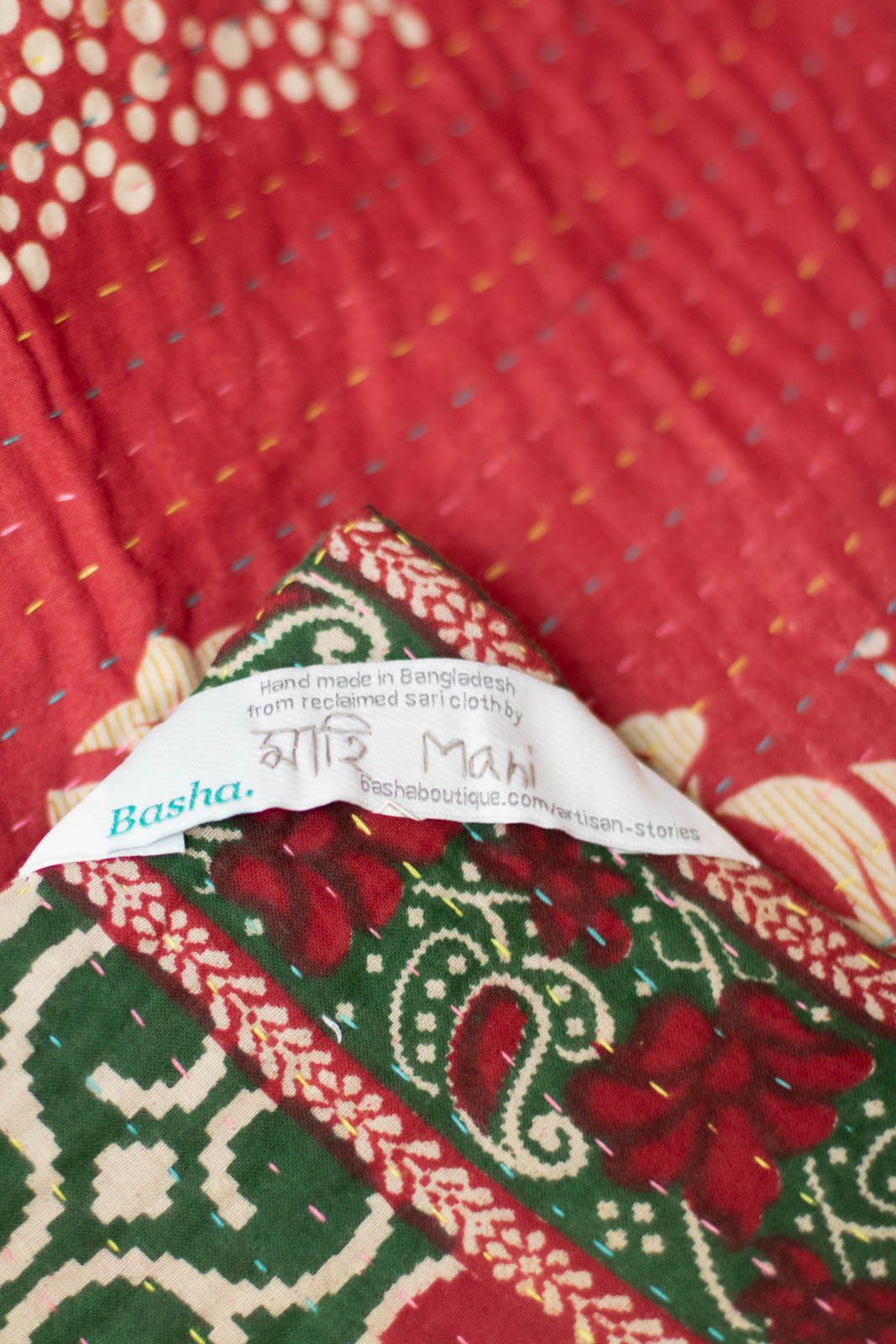 Jolly Kantha Christmas Throw