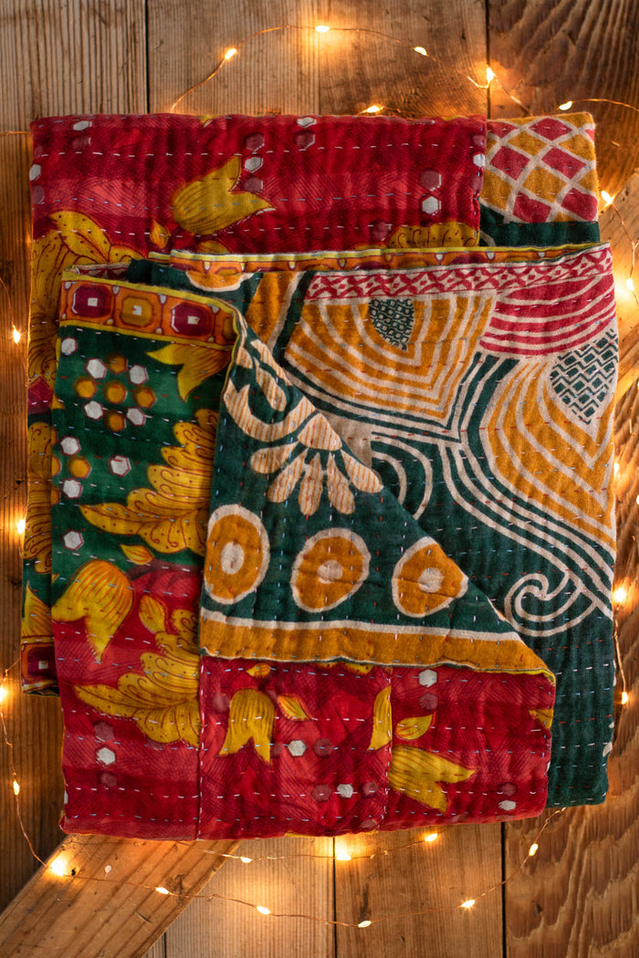 Kantha Holiday Throw