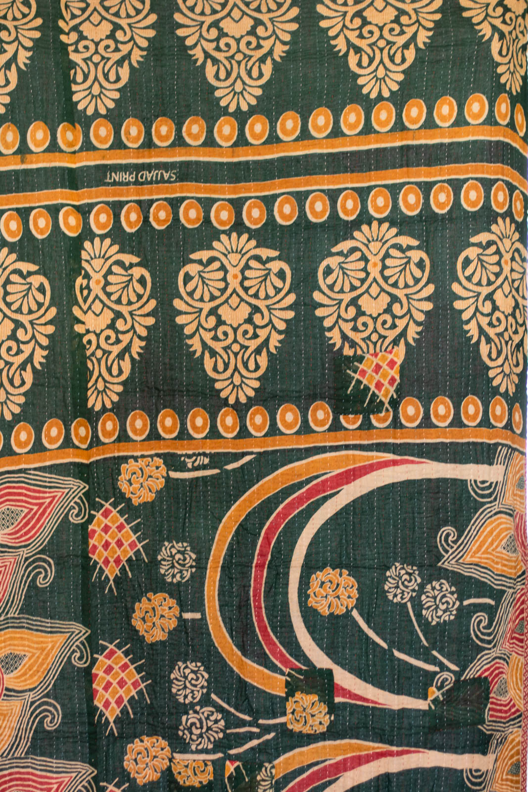 Joyful Kantha Christmas Throw