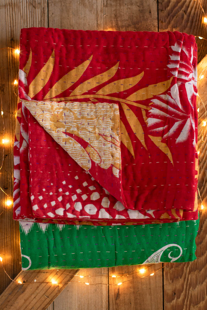 Kantha Holiday Throw