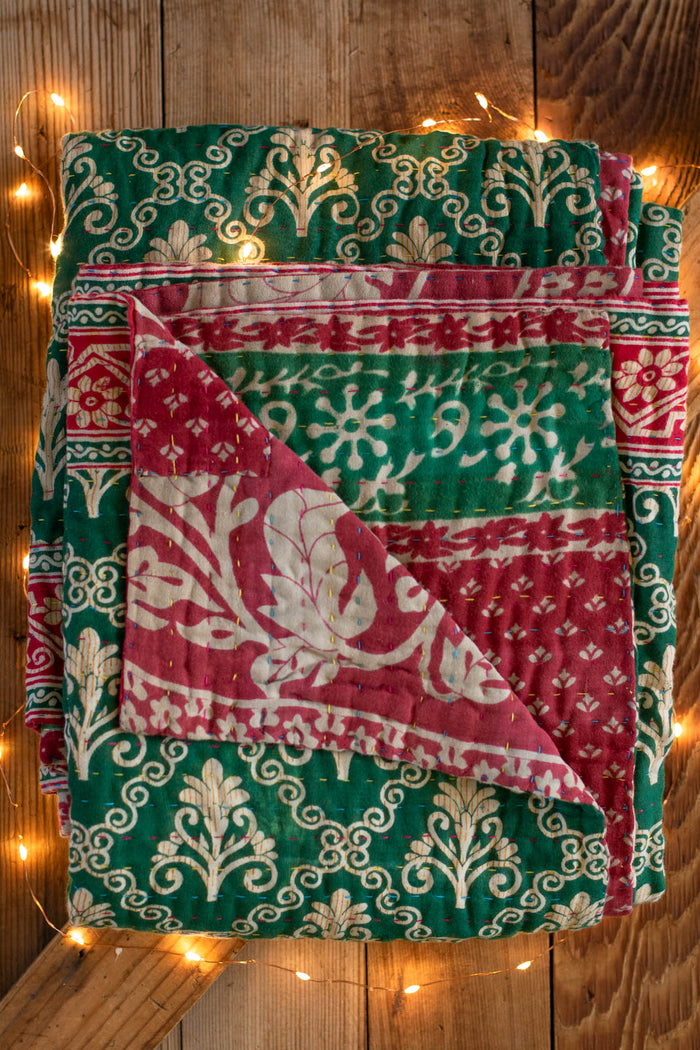 Kantha Holiday Throw