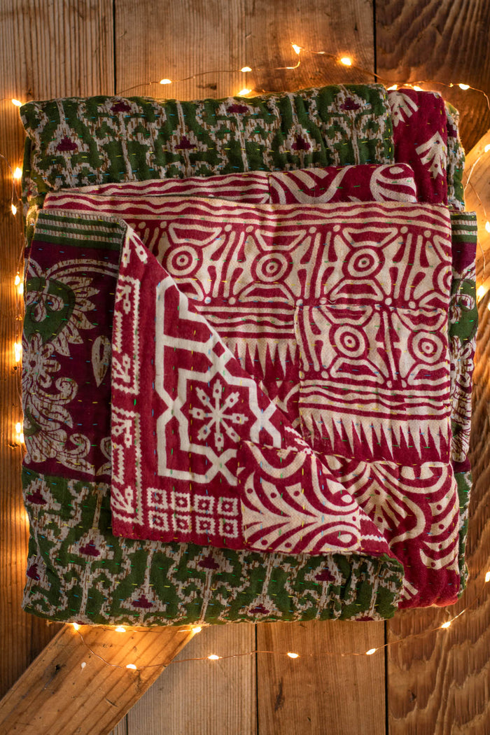 Kantha Holiday Throw