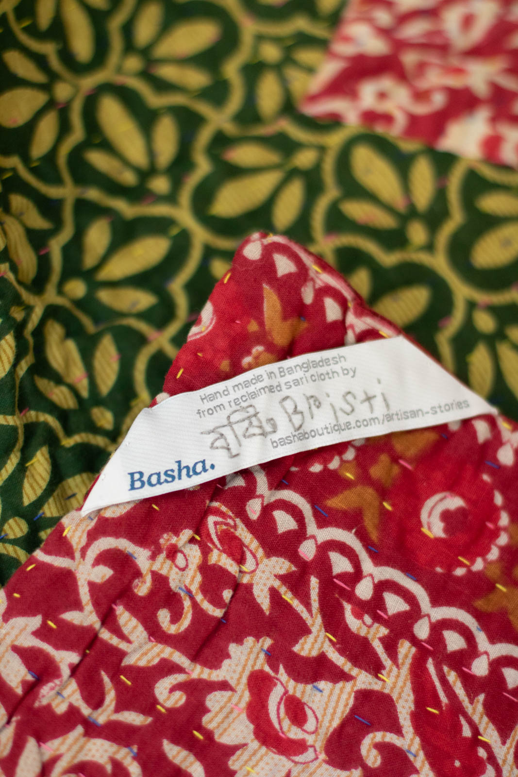 Carols Kantha Christmas Throw