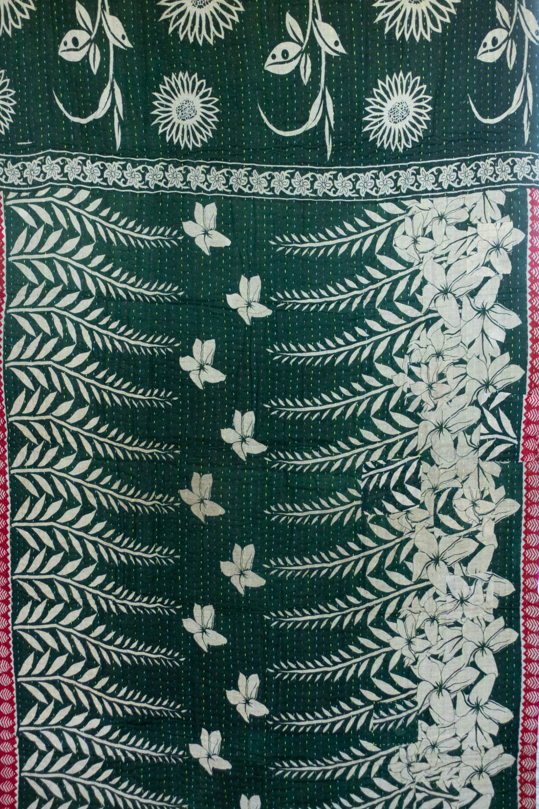 Tannenbaum Kantha Christmas Throw