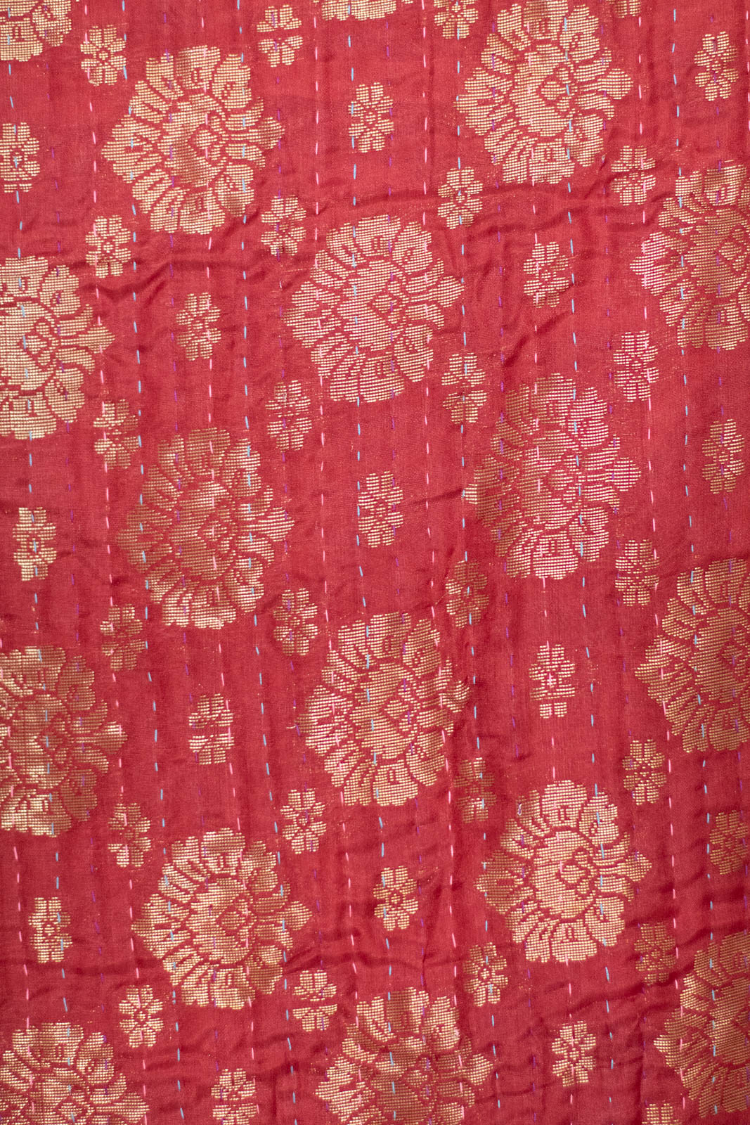 Mistletoe Silk Holiday Kantha Throw