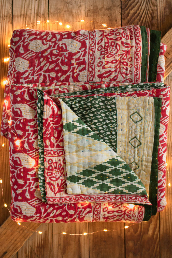 Kantha Holiday Throw