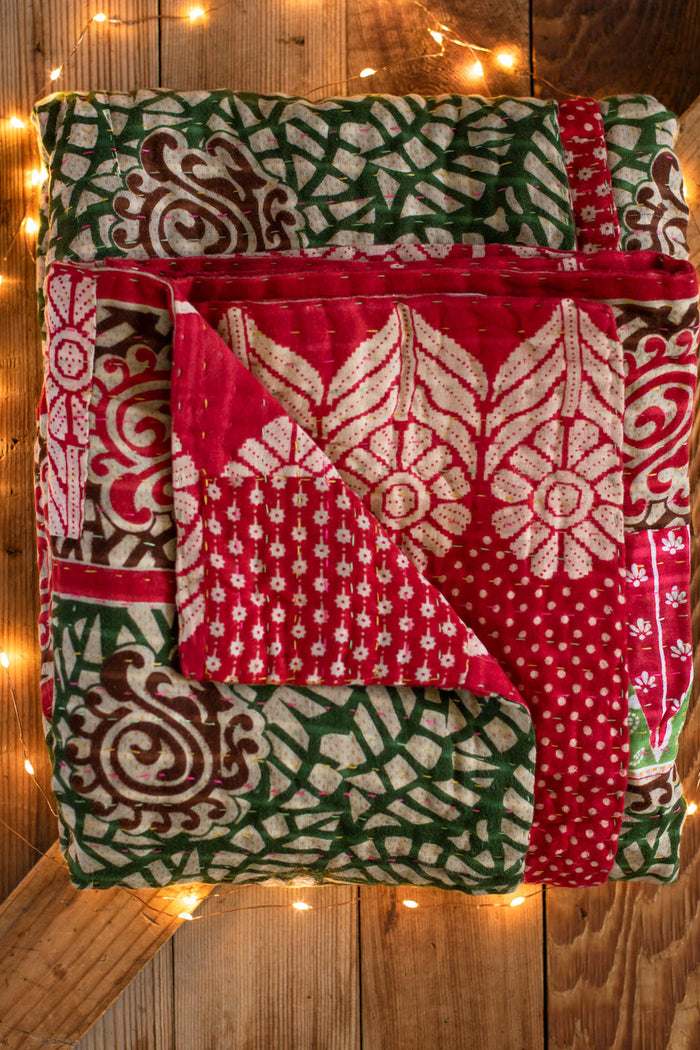 Kantha Holiday Throw