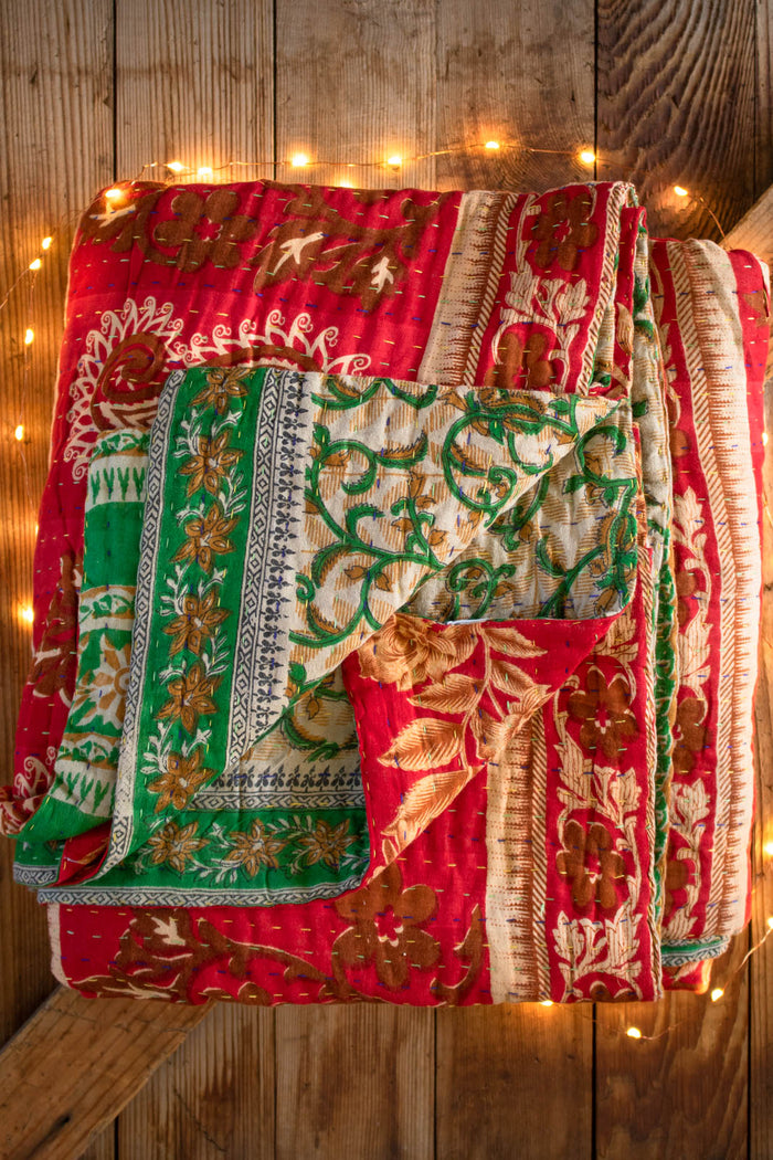 Kantha Holiday Throw