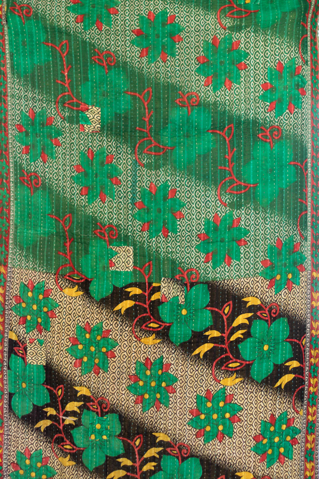 Elf Kantha Christmas Throw