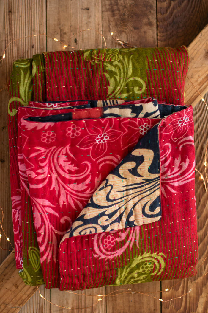 Kantha Holiday Throw