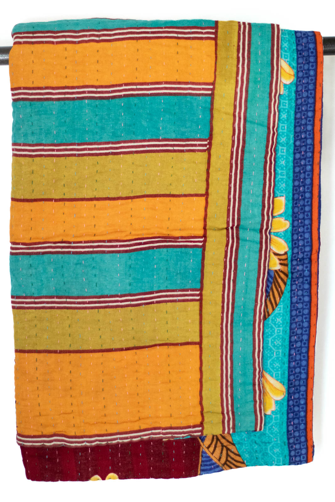 Kantha Throw Bed Quilt