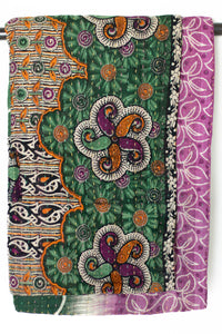 Kantha Throw Bed Quilt