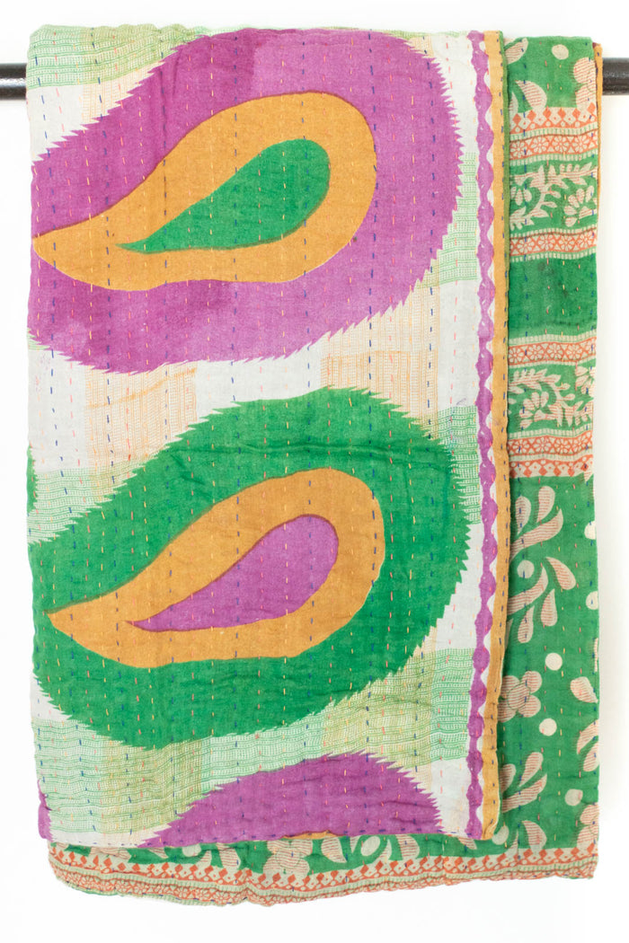 Kantha Throw Bed Quilt