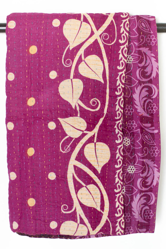 Kantha Throw Bed Quilt