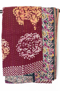 Kantha Throw Bed Quilt