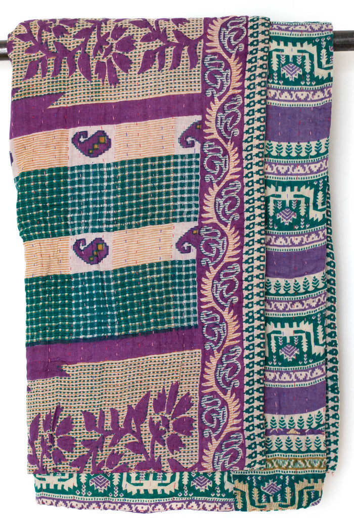 Kantha Throw Bed Quilt