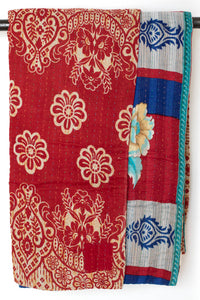 Kantha Throw Bed Quilt