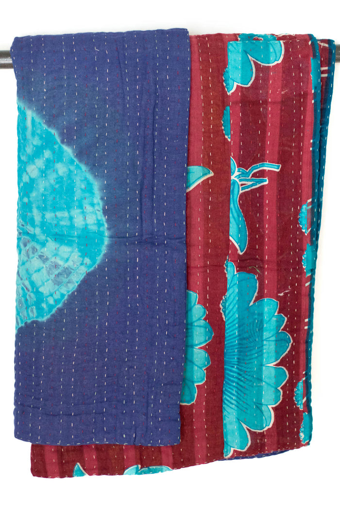 Kantha Throw Bed Quilt