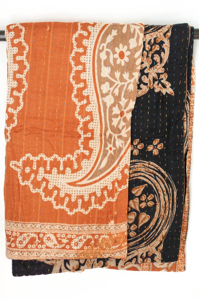 Kantha Throw Bed Quilt