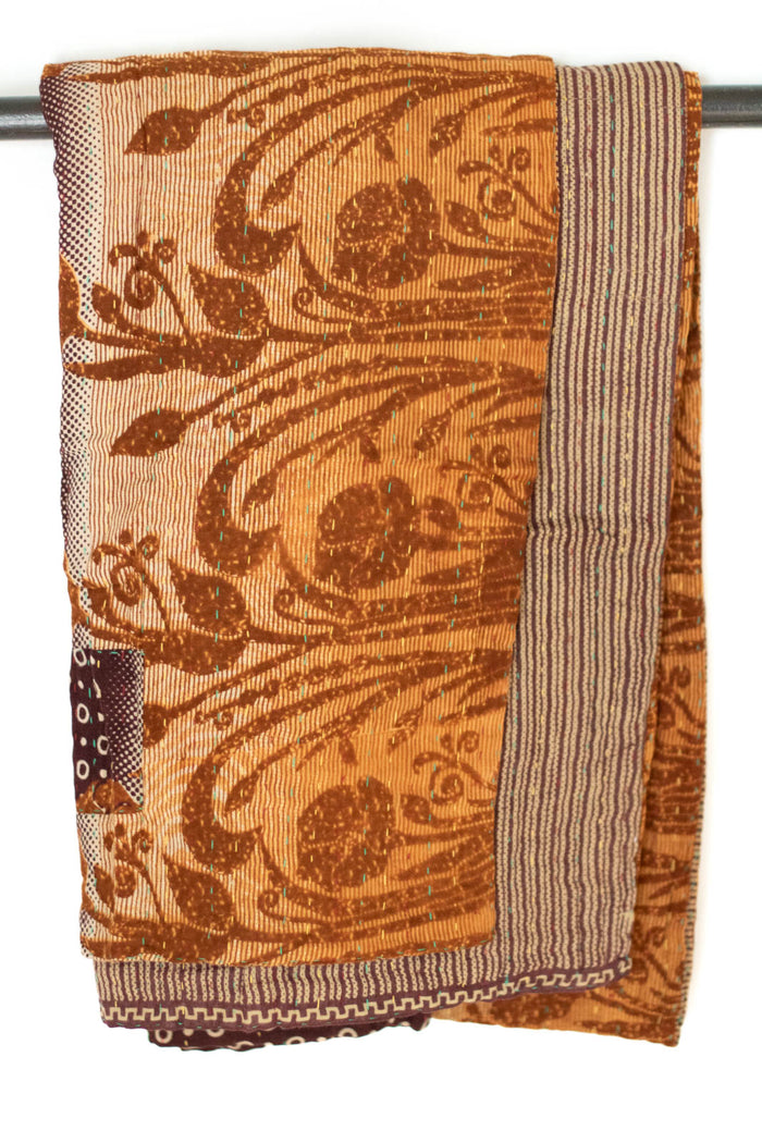 Kantha Throw Bed Quilt