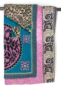 Kantha Throw Bed Quilt