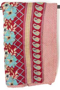 Kantha Throw Bed Quilt