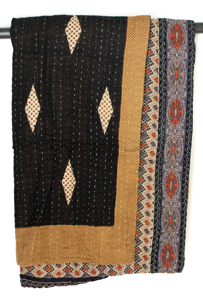 Kantha Throw Bed Quilt