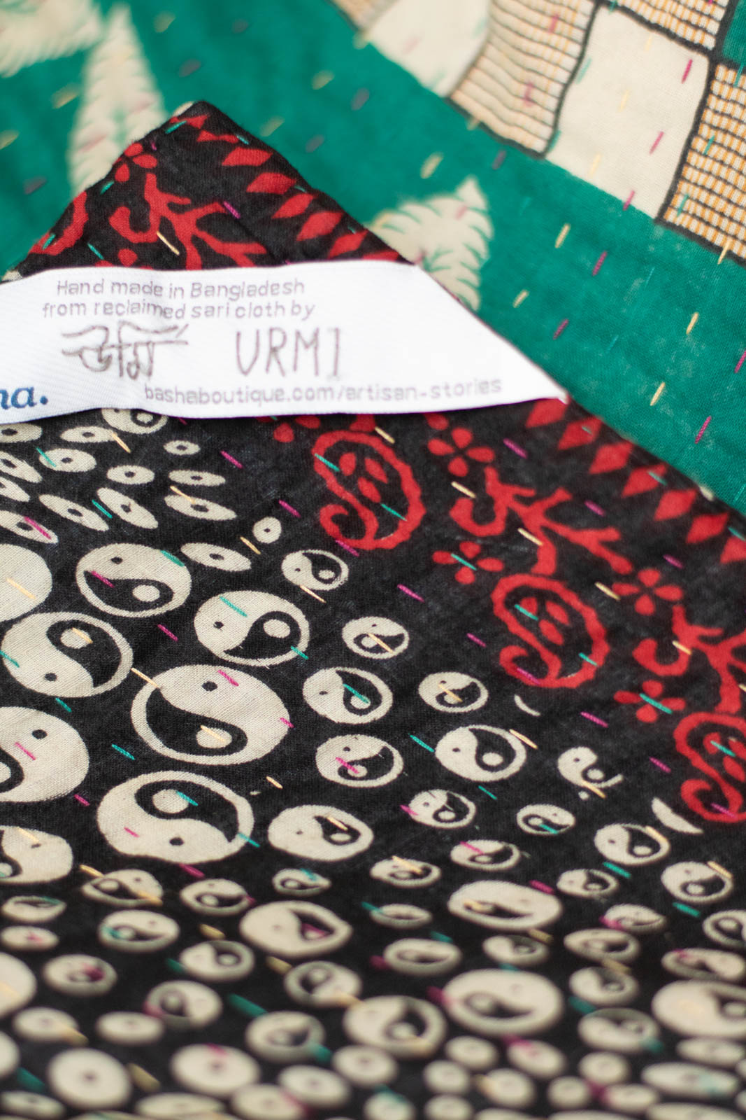 Yin Yang Kantha Throw