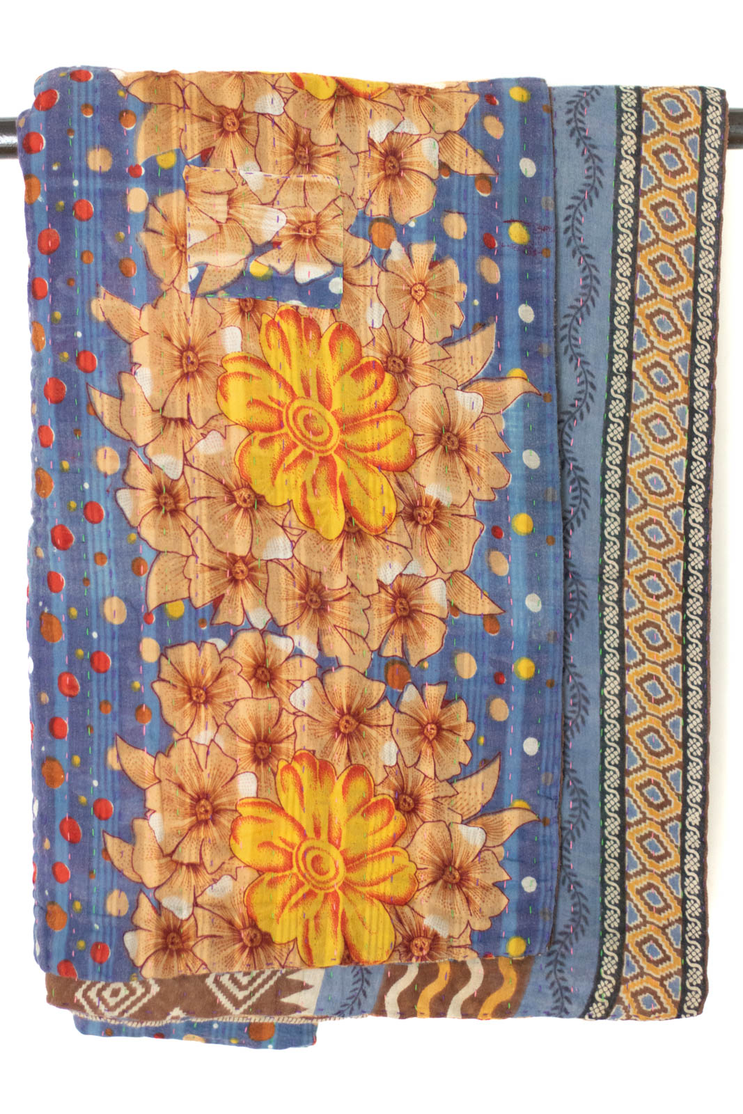 Kantha Throw Bed Quilt