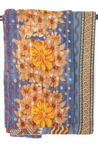 Kantha Throw Bed Quilt