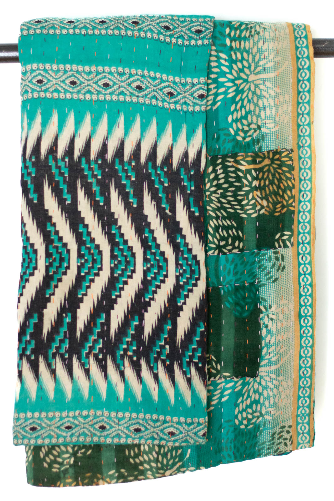 Kantha Throw Bed Quilt