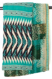 Kantha Throw Bed Quilt