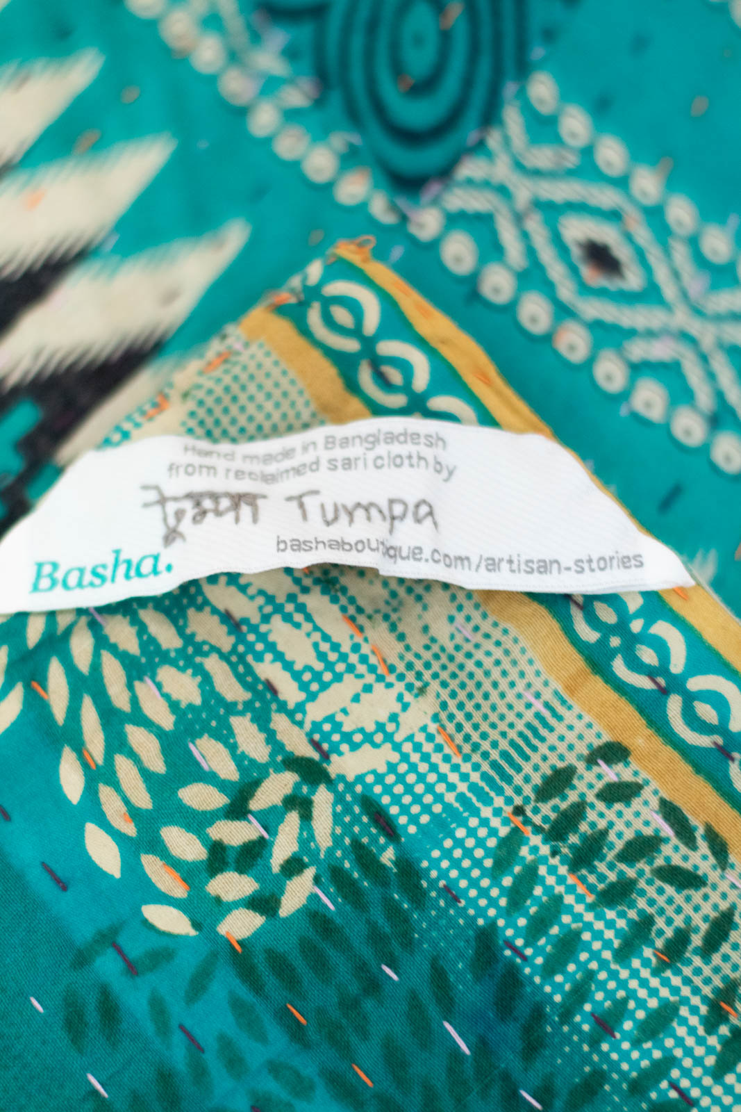 Words Kantha Throw