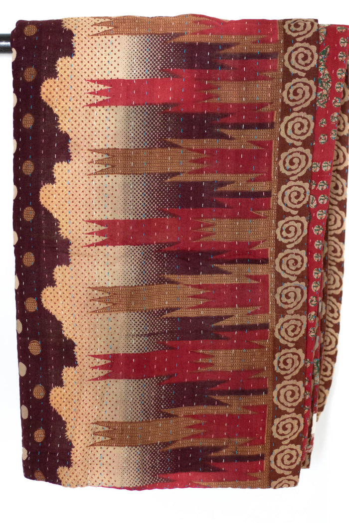 Kantha Throw Bed Quilt