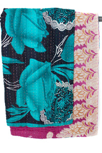 Kantha Throw Bed Quilt