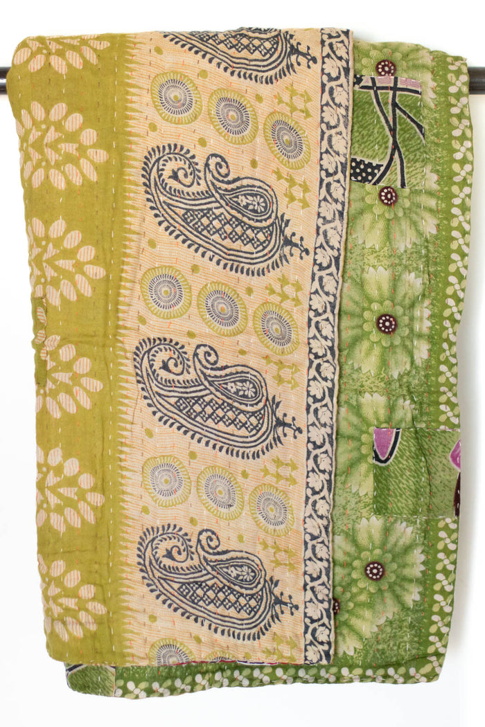 Kantha Throw Bed Quilt