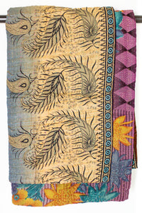 Kantha Throw Bed Quilt