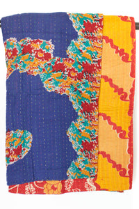 Kantha Throw Bed Quilt