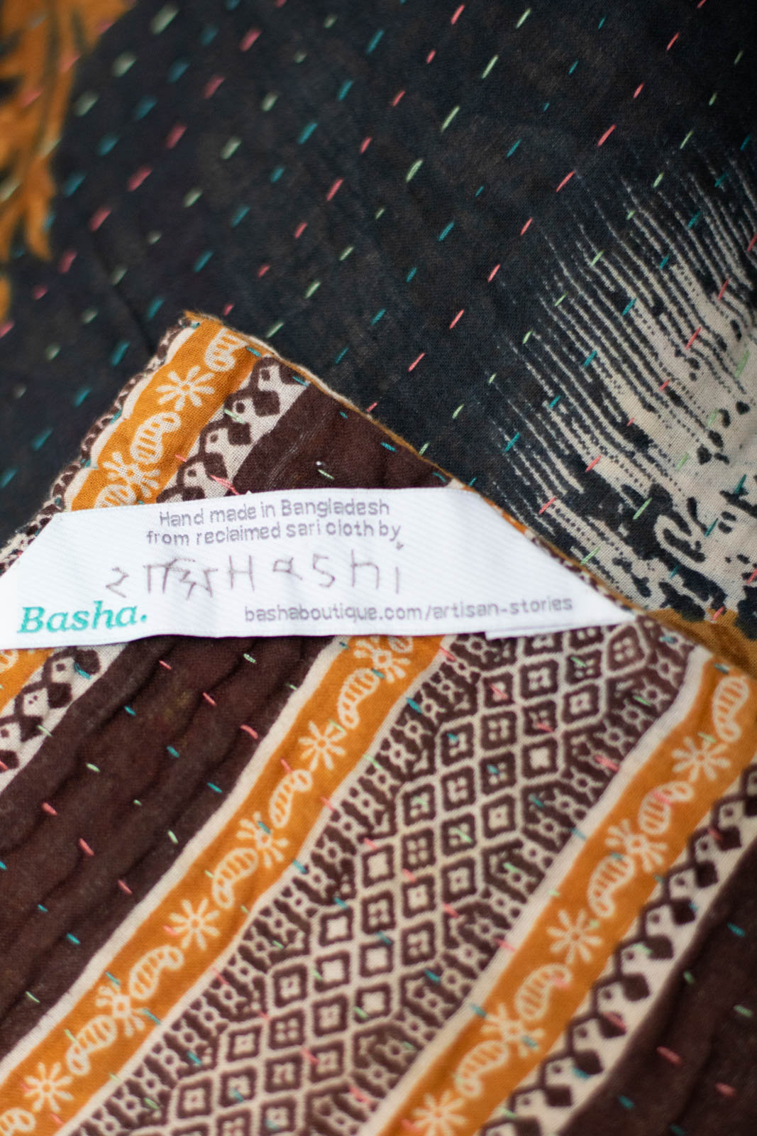 Hickory Kantha Throw