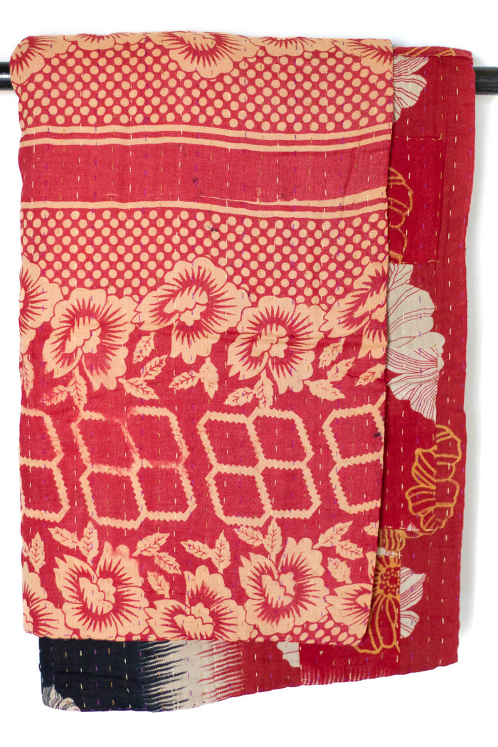 Kantha Throw Bed Quilt