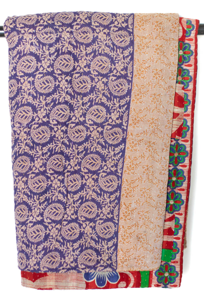 Kantha Throw Bed Quilt