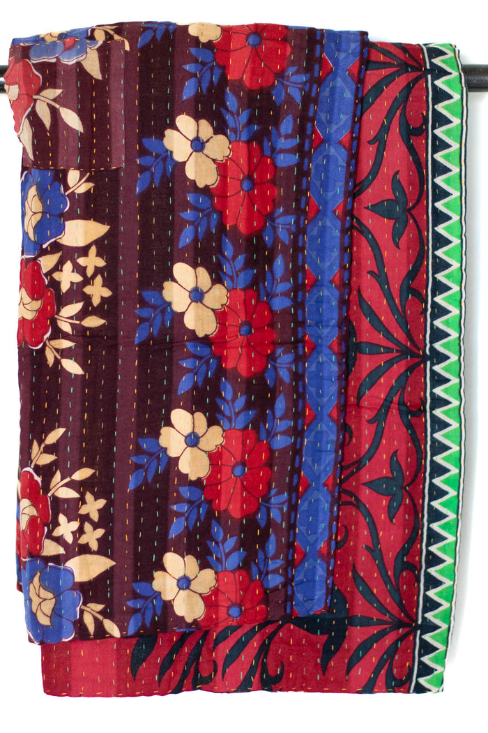 Kantha Throw Bed Quilt