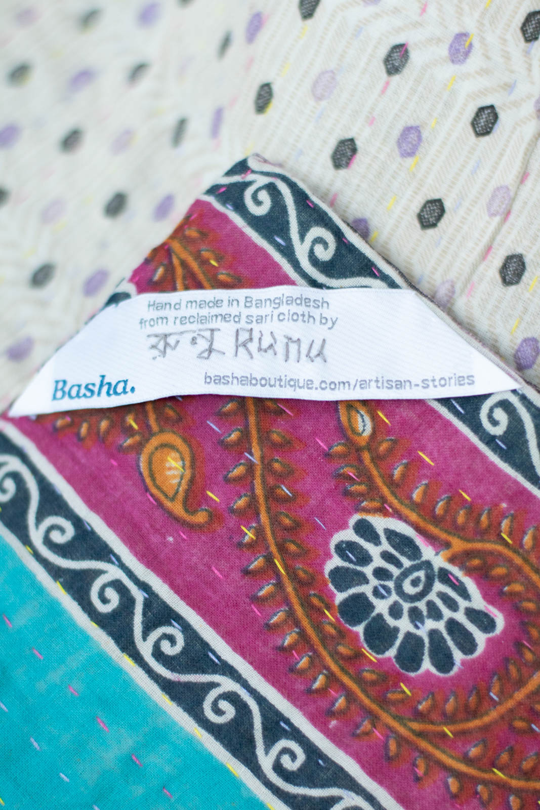 Precious No. 3 Kantha Baby Blanket