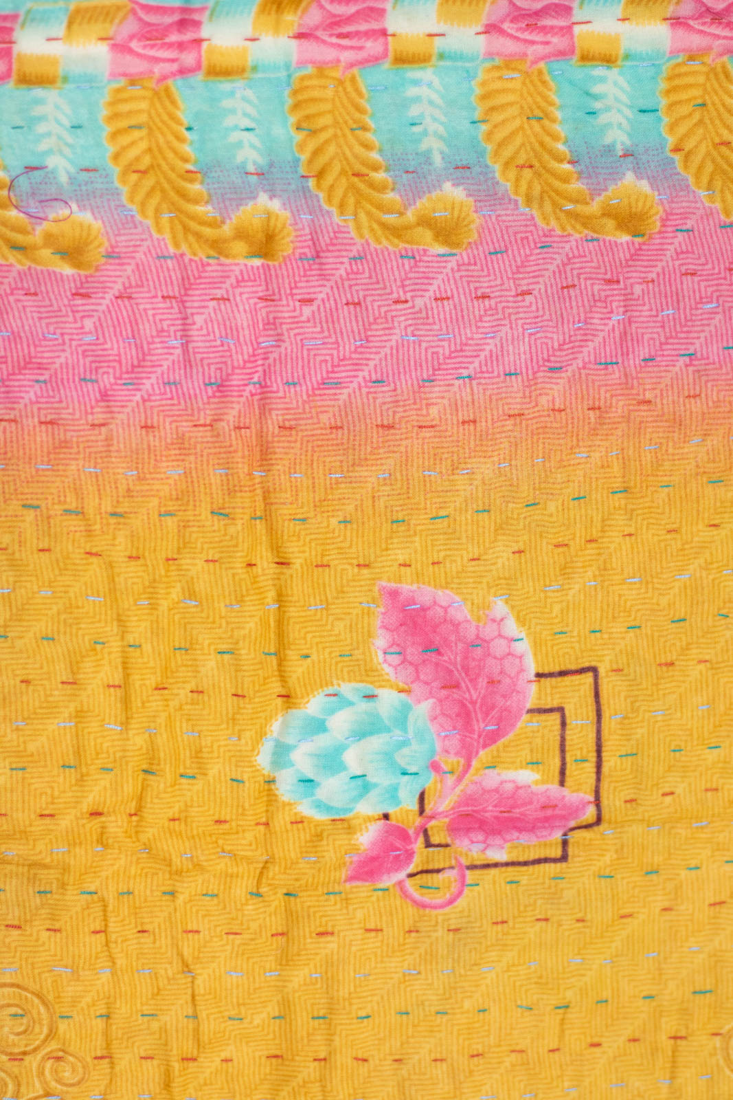 Sweet No. 8 Kantha Baby Blanket