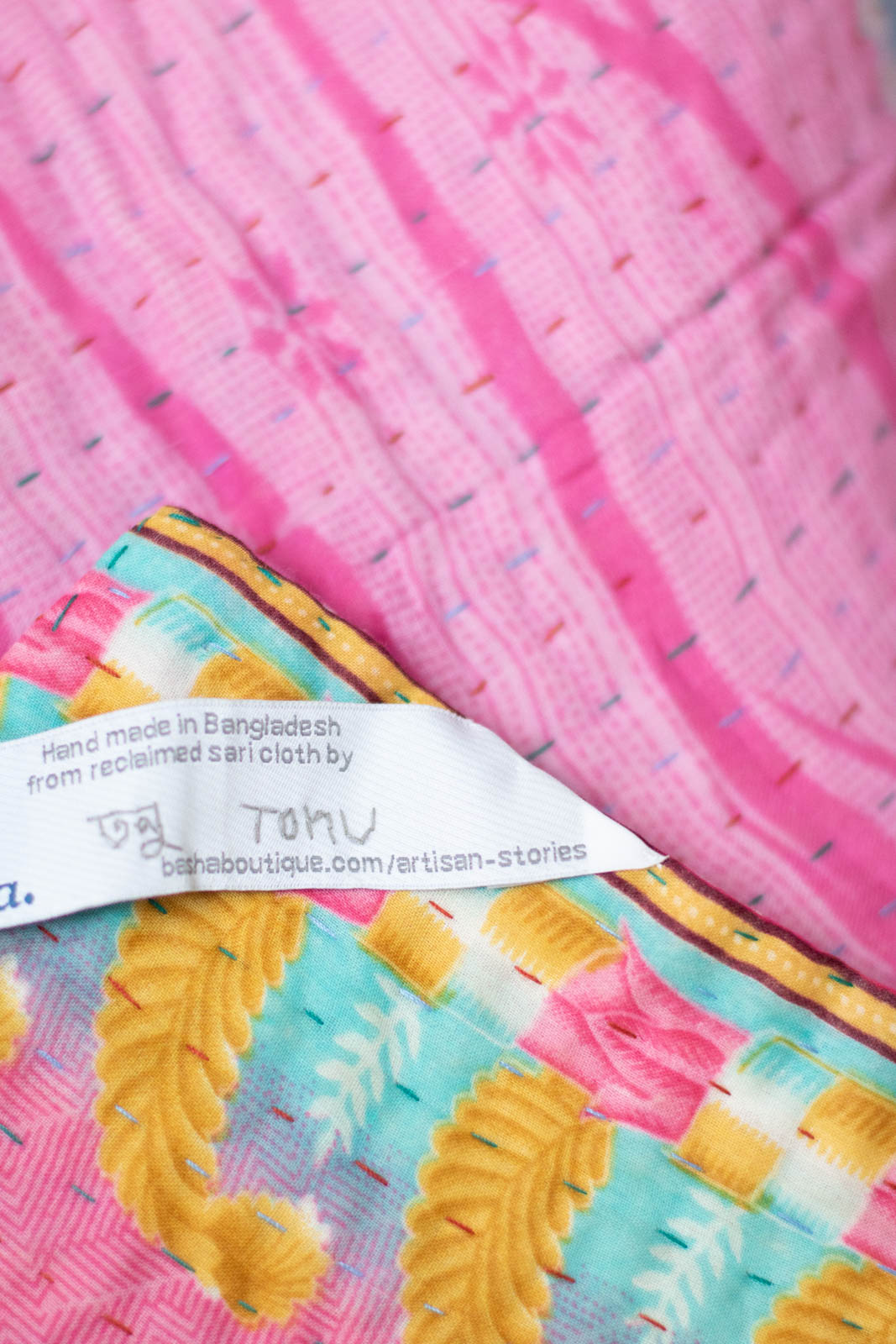 Sweet No. 8 Kantha Baby Blanket