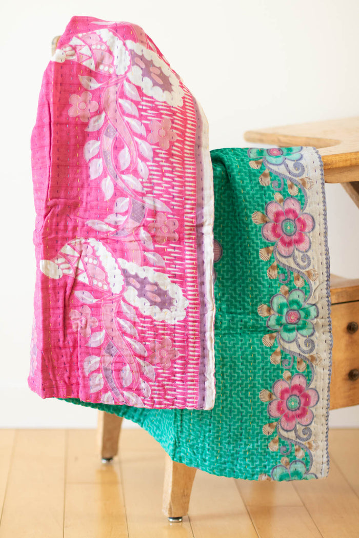 dignify Kantha Baby Blanket Quilt