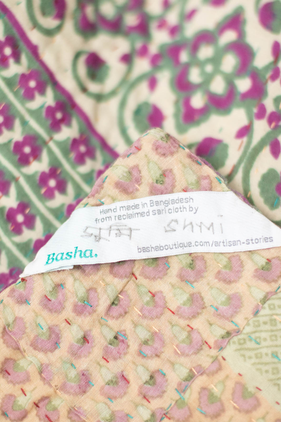 Lovely No. 5 Kantha Baby Blanket