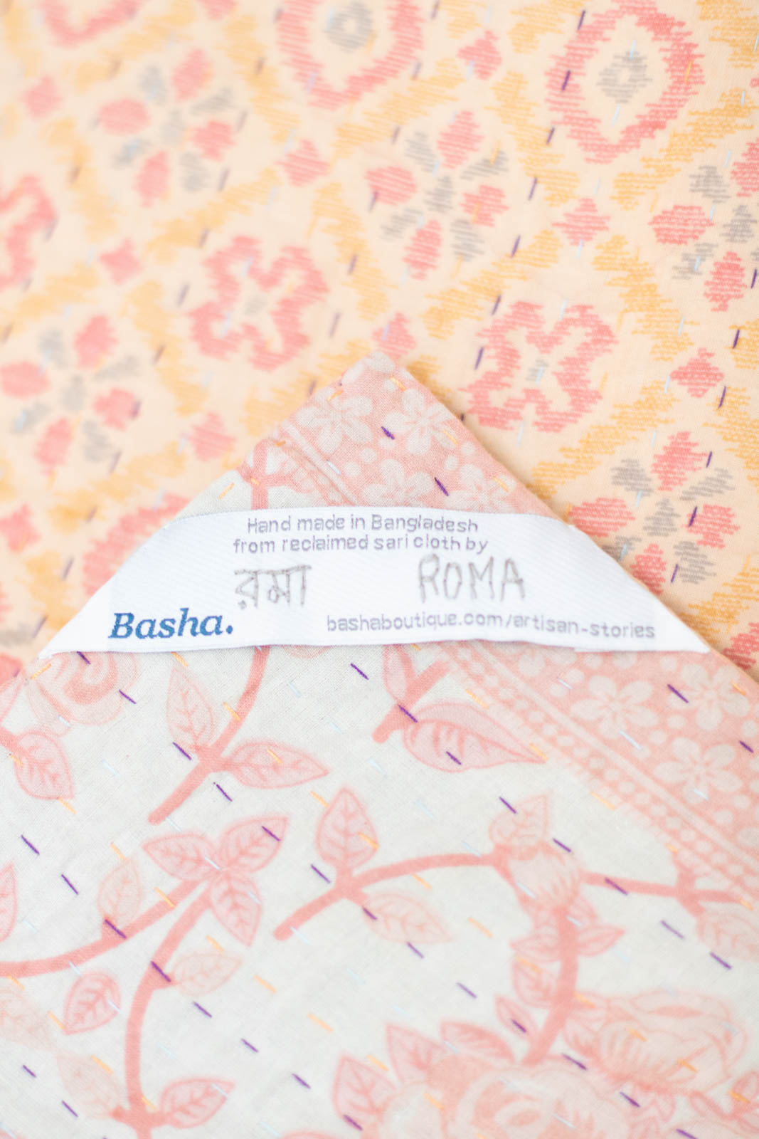 Lovely No. 8 Kantha Baby Blanket